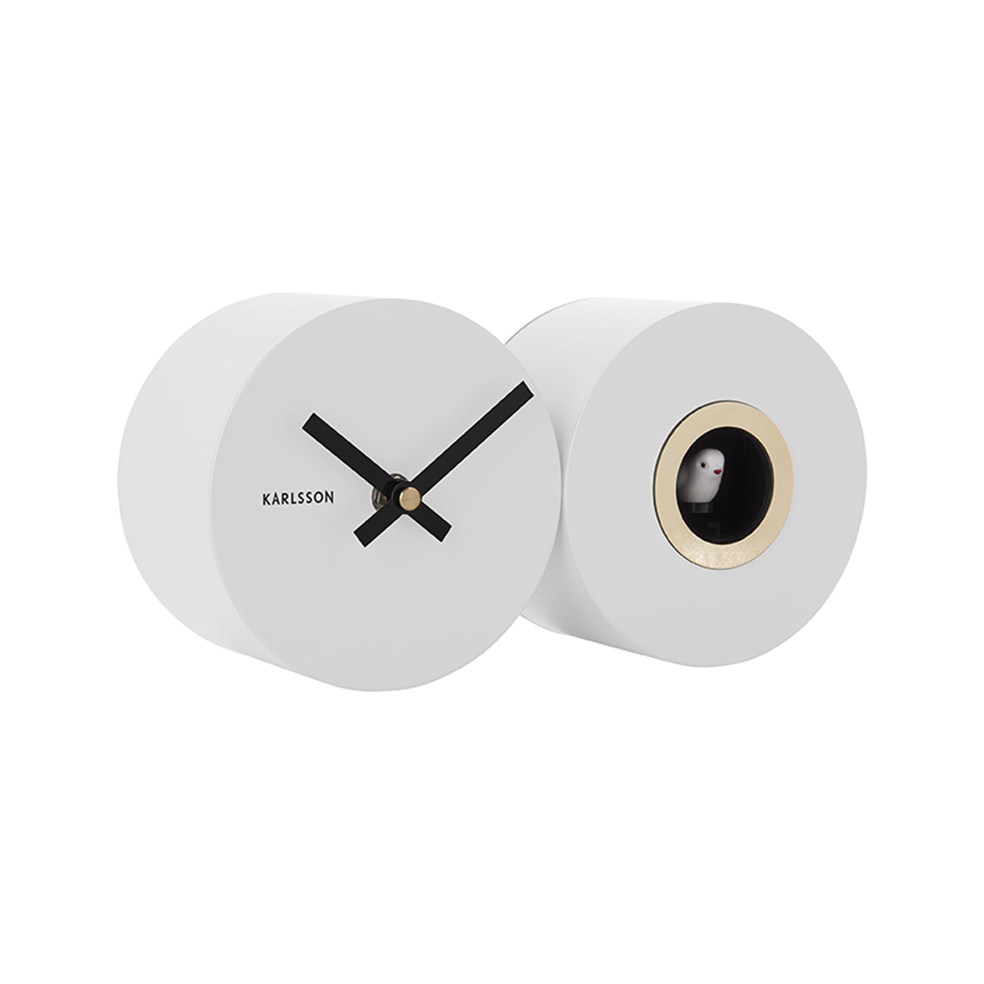 Karlsson Wall Clock Duo Cuckoo - White (KA5789WH)