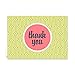 Mod Thank You Note Cards Pack / 36 Appreciation Cards With White Envelopes Set / 6 Thanks Geometric Greeting Card Designs / 3 1/2