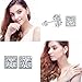 Outop 18K White Gold Plated Princee Cut Cubic Zironia Halo Stud Earrings for Women