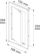 Awenta 150 x 250 mm Plastic Access Panel Door White Flush view 6