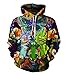 3d Hoodies Cartoon Rick and Morty Printed Women/Men Hip Hop Hoody Streetwear Hooded Sweatshirts Color as The Picture XL