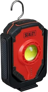 Sealey LED315 Rechargeable Worklight 15W COB 1000 Lumen Black Red Magnet Hook view 5