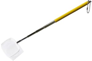 Upettools Fish Shrimp Skimming Net Fine Mesh Extendable Stainless Steel Handle Fishing Net for Aquarium Fish Tank Pond Creek