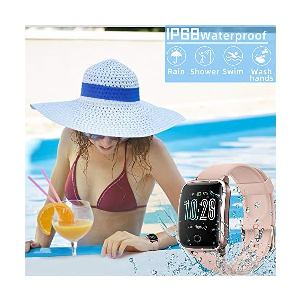 Smart-Watch-LIFEBEE-Fitness-Trackers-for-Women-Man-with-Heart-Rate-Monitor-Pedometer-Fitness-Watch-IP68-Waterproof-with-Calorie-Counter-StopWatch-Activity-Tracker-For-IOS-Android Smart Watch, LIFEBEE Fitness Trackers for Women Man with Heart Rate Monitor, Pedometer Fitness Watch IP68 Waterproof…