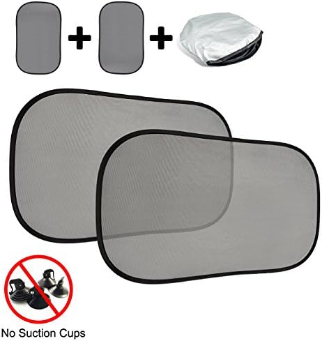 Auto Sun shade for Side and Rear Window – Car Sunshades 20''X12''- No Suction Cups, Easy to Install, Protection Your Car Interior Trim and Passengers seat from sun glare and heat. (2pack)