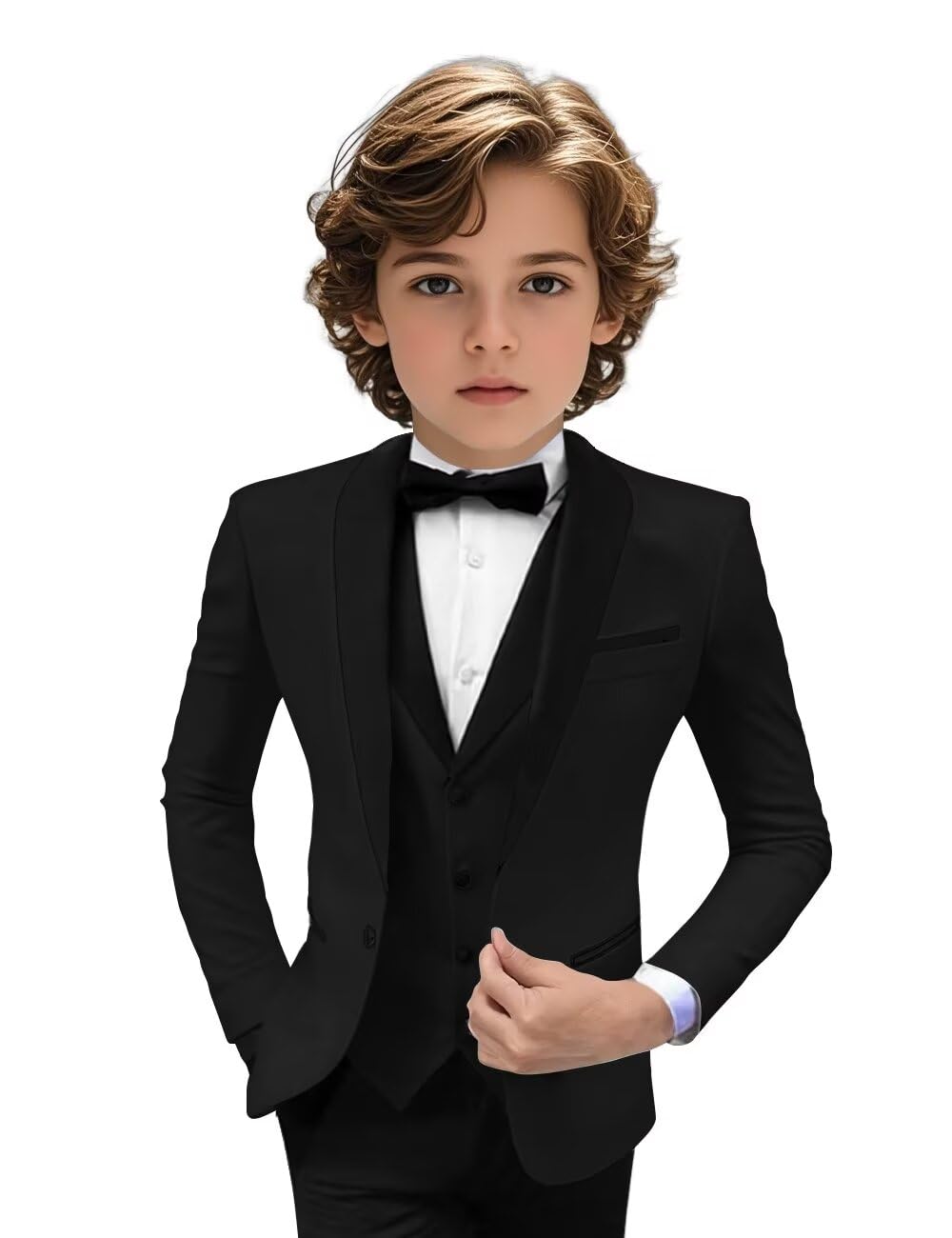 Tuxedo Suits for Boys 3 Pieces Slim Fit Boys Formal