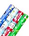 Hallmark Holiday Wrapping Paper Bundle with Cut Lines on Reverse, Peanuts (Pack of 4, 110 sq. ft. ttl.) (5JXW1621)