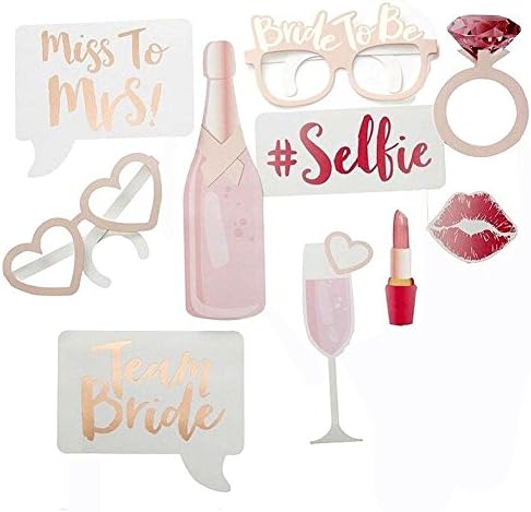 Party Birds Bachelorette Bridal Shower Photo Booth Props (10 Fully Assembled Props)