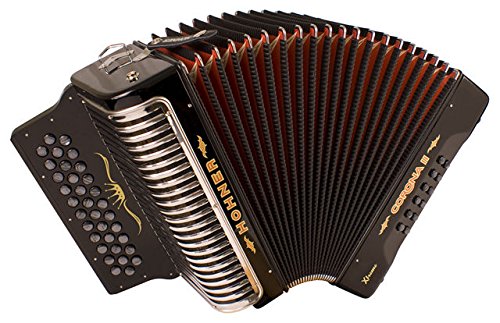 Hohner Corona Xtreme II Accordion, 34 Button, EAD, Dark Pearl Blue
