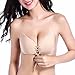 Adhesive Sticky Pushup Backless Bar - Strapless Bra for Women, (Size D) Invisible Support, Premium Silicone and Self Adhesive Nude Color Push Up for Backless Dress, Available in Sizes (A, B, C, D)