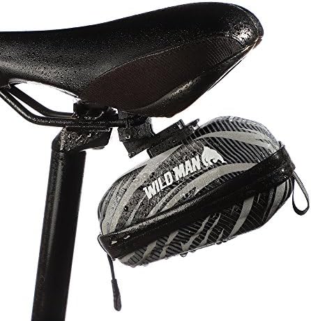 Iapetus Bike Bag Waterproof Bike Seat Pack &amp; MTB Cycling Eva Bag Saddle with Muti-Colors,Big Enough for Bicycle Repair Tool,Reflective Material Ensures Safety (Black)