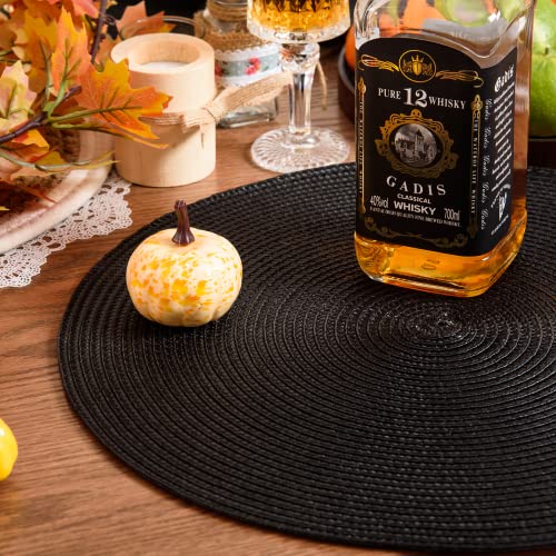 AHHFSMEI Round Braided Placemats 15 Inch Round Table Mats for Dining