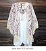 Fanala Sexy Women Boho Crochet Sheer Lace Floral Kimono Cardigan Coat Blouse Tops
