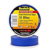Scotch Vinyl Color Coding Electrical Tape 35, 3/4 in x 66 ft, Blue