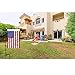 W&X Garden Flag Stand-Holder-Pole with Garden Flag Stopper and Anti-Wind Clip 36.3