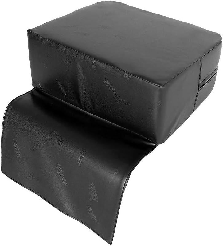 Salon Beauty Spa Equipment Styling Barber Chair Child Booster Seat, Black Leather Highchairs Auxiliary Heightening Seats，for Baby & Kids Hair Cutting: Kitchen & Dining