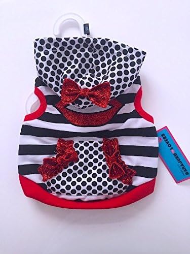 Harajuku Lovers LIp Striped Hoodie with Bows (X-Small)