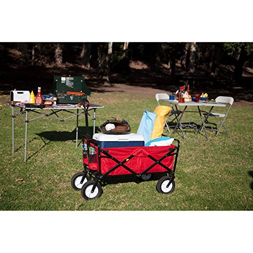 Mac Sports Collapsible Folding Outdoor Utility Wagon, Green (Renewed)