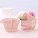 Pink Cupcake Wrappers 100pcs/pack Lace Cupcake Liners Laser cut Cupcake Papers cupcake cups Muffin cups for Wedding/Birthday Party Decoration