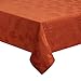 Benson Mills Harvest Legacy Damask Fabric Table Cloth Fall, Harvest, and Thanksgiving Tablecloth (Rust/Burnt Orange, 60
