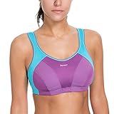 SYROKAN Women's No-Bounce Full-Support Racerback Pro High Impact Sports Bra
