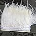 Shekyeon 10yards/lot Rooster Hackle Feather Trim Costume Dress Decoration DIY Craft Feather(White)