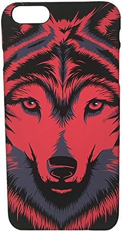 iPhone 6s Plus Case Night Luminous Cool Animal Printing Frosted Case,Hard Case (wolf)