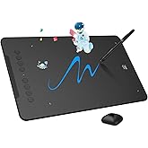 Drawing Tablet - 10x6.25 Inch XP-Pen Deco 01 V3 Drawing Pad, Graphic Tablet 16384 Levels Pressure Battery-Free Pen with Tilt