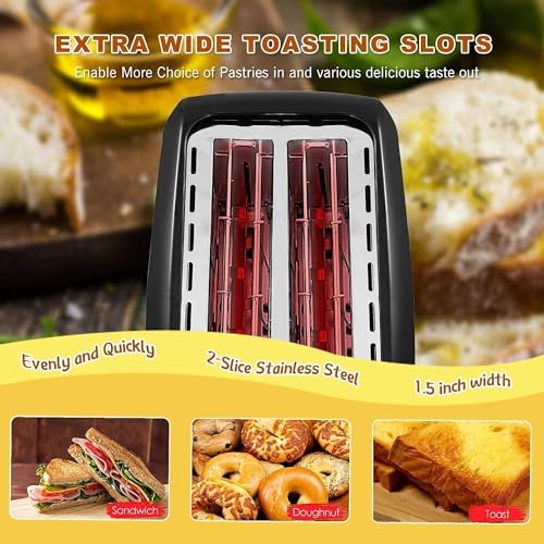 Toaster 2 Slice Best Prime Toasters Stainless Steel Black Bagel Toaster