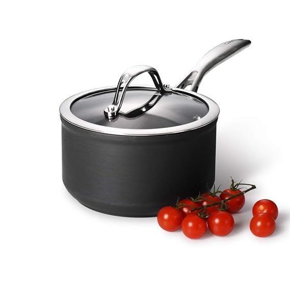 ProCook Professional Anodised NonStick Saucepan with Lid 16cm / 1.8L