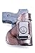 OUTBAGS LOB3S-NANO (Brown-Right) Genuine Leather IWB Conceal Carry Gun Holster for Beretta Nano 9mm. Handcrafted in USA.