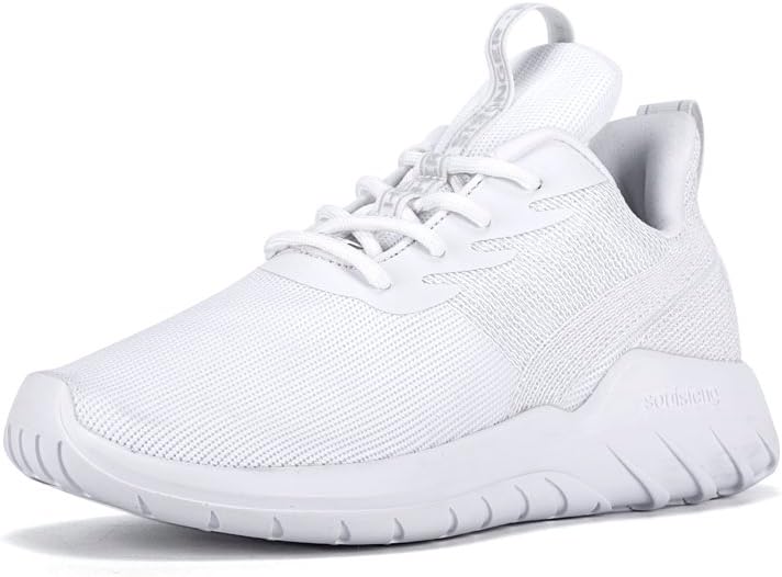 Unisex Lightweight Knit&Mesh Lace up Athletic Street Leisure Sneakers