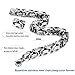 Jstyle Stainless Steel Male Chain Necklace Mens Bracelet Jewelry Set, 8mm Wide, 8.5 Inch Bracelet