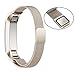 BeneStellar Fitbit Alta Band, Milanese Stainless Steel Replacement Band for Fitbit Alta HR and Alta (Milanese Champagne)