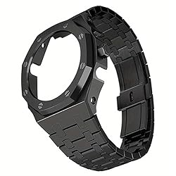 HJHYUL 44mm All Stainless Steel Watch Bezel & Band