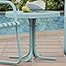 Crosley Furniture Gracie Weather Resistant Retro Metal Outdoor Side Table for Patio, Deck, Porch, Caribbean Blue