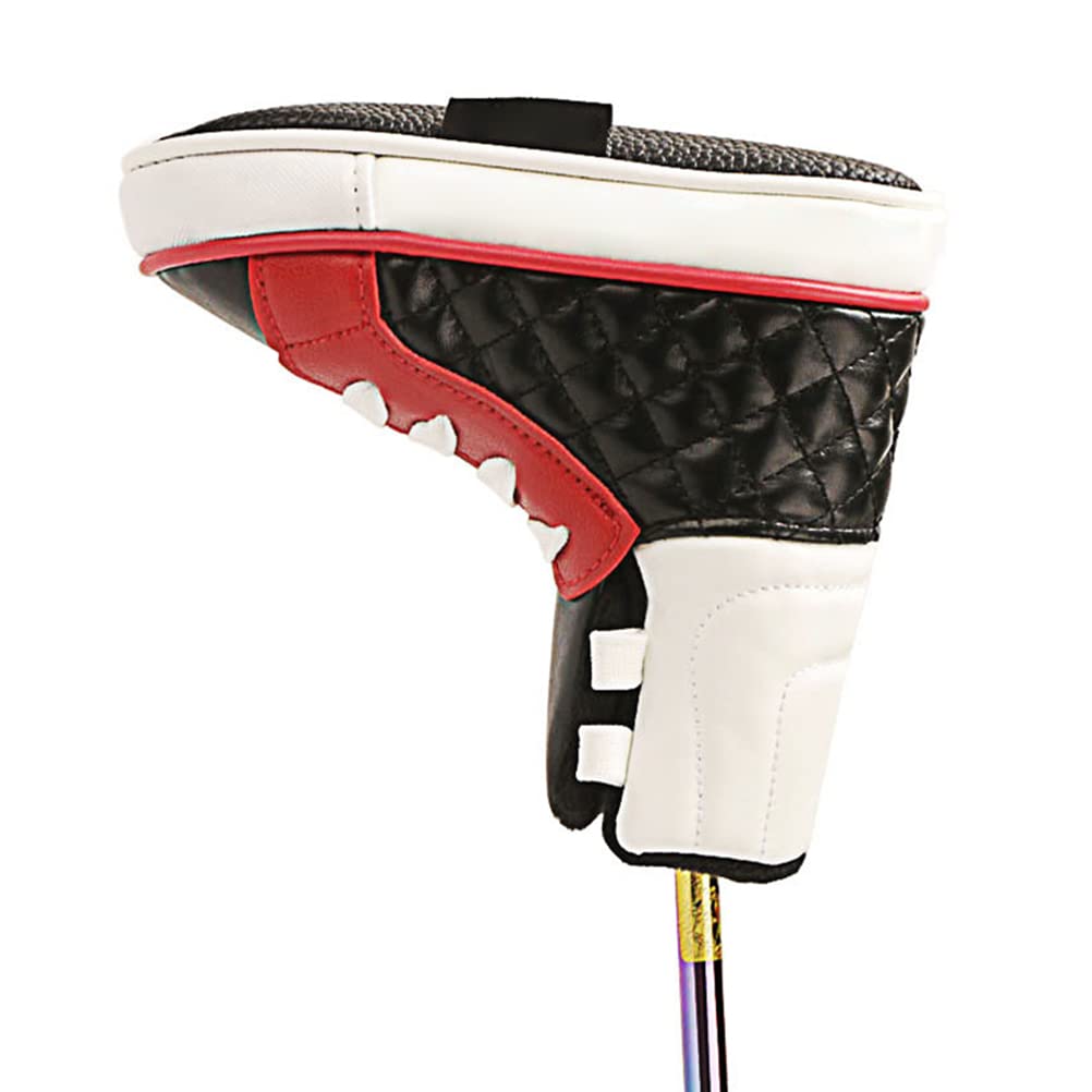 Tixiyu Golf Putter Blade Head Cover, Golf Putter Headcover Funny Shoe Shaped PU Leather Golf Putter Headcover Club Protector