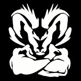 Tough Dodge Ram Vinyl Decal Sticker|Cars Trucks Vans Walls Laptops Cups|White|6.5 X 7.5 In|KCD813