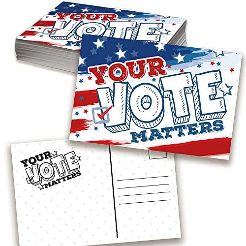 Vote Postcards Bulk Your Vote Matters Set of 100 4x6