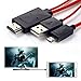 Chemduomi Mobile to Tv Cable Micro USB to HDMI Cable MHL to HDMI 1080P HDTV Adapter 6 Feet Cable Cord for Samsung Galaxy S3/S4/S5/Note 2/Note 3 11 pin Devices(red)