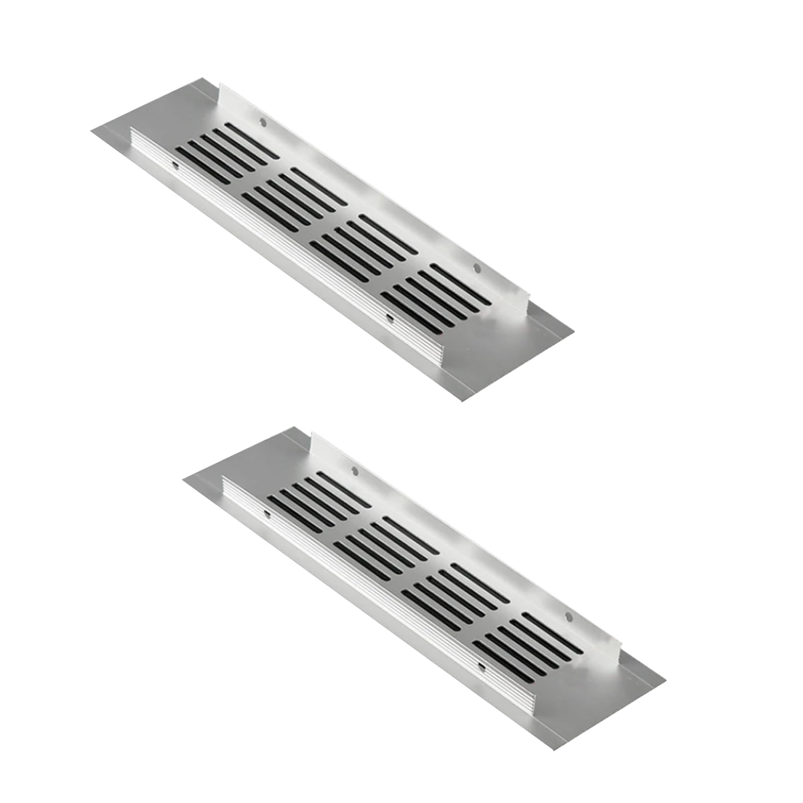 Aoktorkit 2Pcs Air Vent Grille Cover 80x200mm Aluminum Alloy Vent Cover Ventilation Grilles for Cabinet Wardrobe Cupboard
