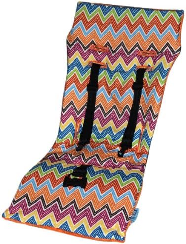 Tivoli Couture Nu Comfort Memory Foam Stroller Pad and Seat Liner, Zig-Zag Orange