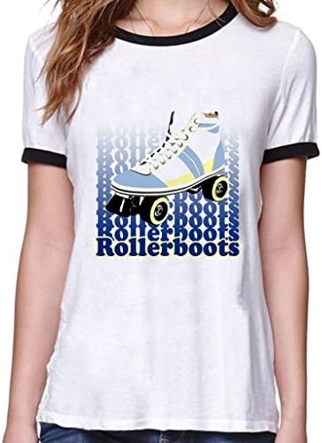 VetiVer Women's Rollerboots T Shirts XX-Large White