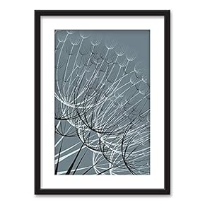 Black Paper Framed Canvas Wall Art for Living Room, Bedroom Dandelions Canvas Prints for Home Decoration Ready to Hanging - 23x31 inches