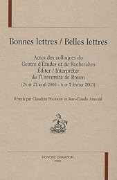 Bonnes lettres-belles lettres