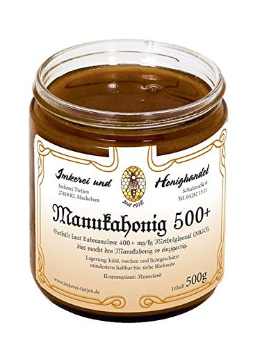 Manuka Honig MGO 500+ (500 g) aus Neuseeland | Laborgeprüft, reines Naturprodukt