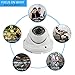 Pecham HD 1200TVL Security Camera, Surveillance CCTV Infrared Dome Camera with Night Vision and 3.6 mm Lens Wide Angle-White