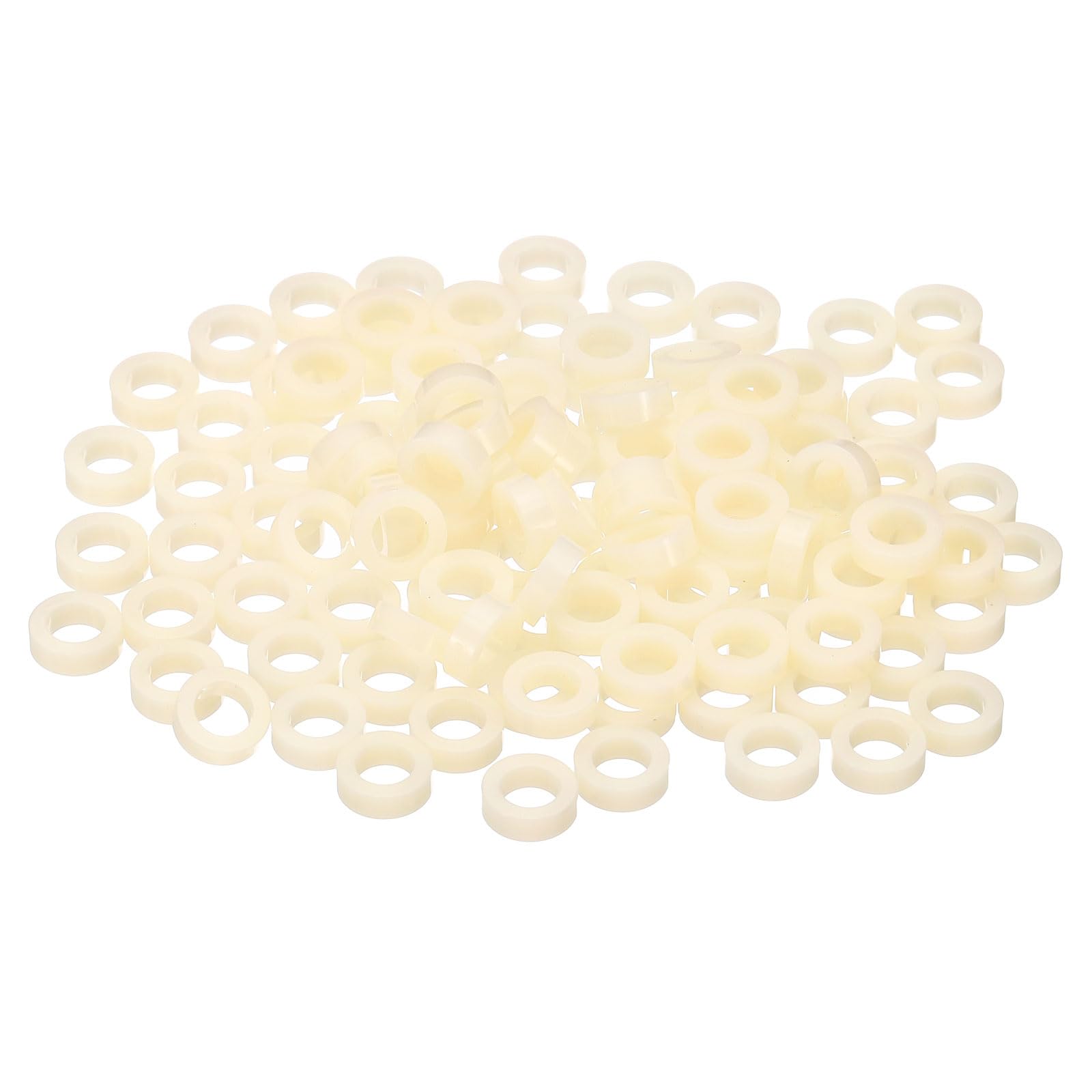 PATIKIL M5 Round ABS Spacers Washer Heavy Duty Spacers Never Rust, 240 Pcs 5.5mm ID, 9mm OD, 3mm Length Without Threaded,Switch and Receptacle Spacers Hardware for M5 Screws โ image 1