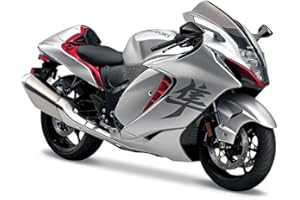 XIANGTAT 1:12 Motorcycle Model for Maisto Suzuki Hayabusa Metal Die-cast with Plastic Motorcycle Model for Adult（Silver）