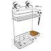 Vidan Home Solutions Shower Caddy | Stainless steel, rustproof, wall mounted with suction cups, modern, spacious, multi-shelf shower organizer for Shampoo – Conditioner – Soap – Loofah – Razor